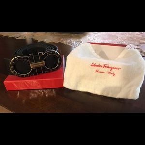 Black/Gold Salvatore Ferragamo Belt